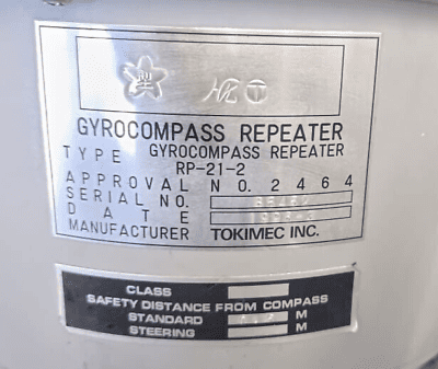 Tokimec Gyro Compass Bearing Repeater