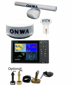 Onwa KM-8A 8-Inch GPS Chartplotter MFD with AIS (Bundle)