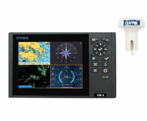 Onwa KM-8 8-Inch GPS Chartplotter MFD with TFT Display – marine navigation equipment – Seanav Marine
