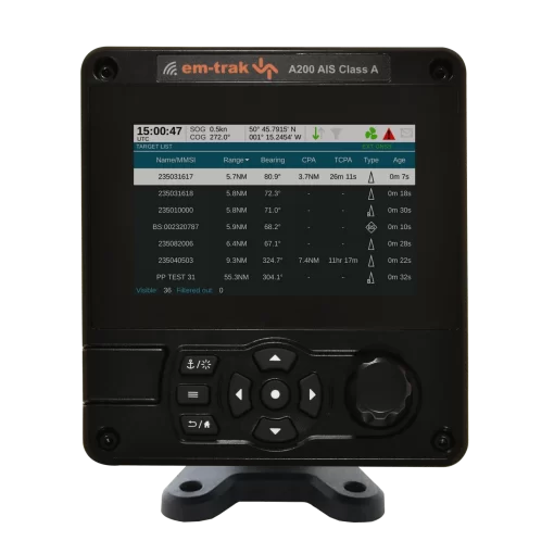 Em-Trak A200 Class A AIS Transceiver – marine navigation equipment – Seanav Marine